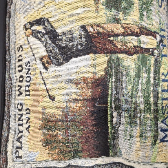 VGT,The Rug Barn,Golf Themed Signed Decorative Throw Pillow. - Picture 2 of 10